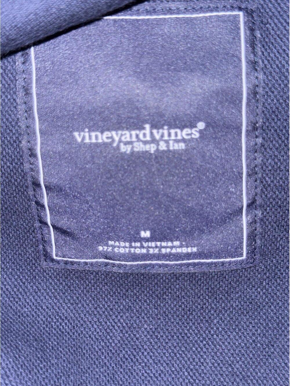 Vineyard Vines Knit Blazer Mens M Navy Kentucky Derby Rose Patch Stretch - Picture 5 of 5